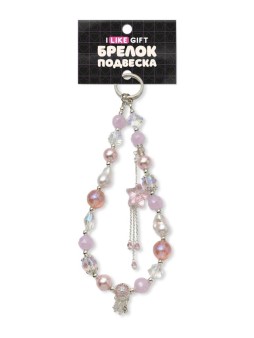 Брелок-подвеска для телефона iLikeGift «Pearls», pink