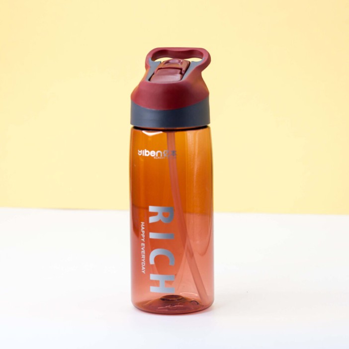 Спортивная бутылка "Happy every day Rich", red (570ml) 