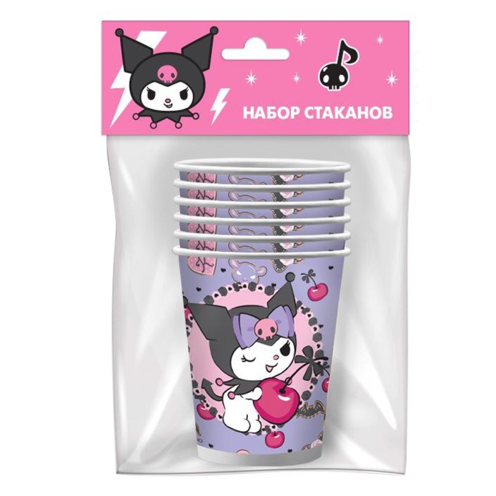 Набор бумажных стаканов 6 шт. &quot;Anime girl&quot;, 250 мл 