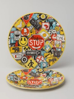 Набор бумажных тарелок 6 шт. "Знаки яркие" (d=230 мм)