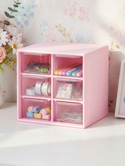 Органайзер настольный "Six cells", rose (10*12*12)