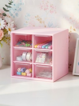 Органайзер настольный "Six cells", rose (10*12*12)