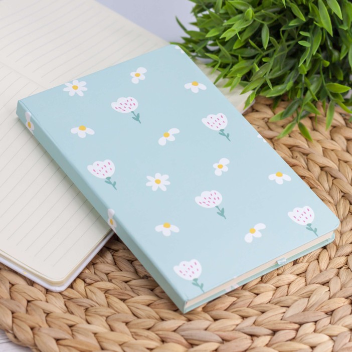 Блокнот (A5) &quot;Field flowers&quot;, blue (14.5*21) 