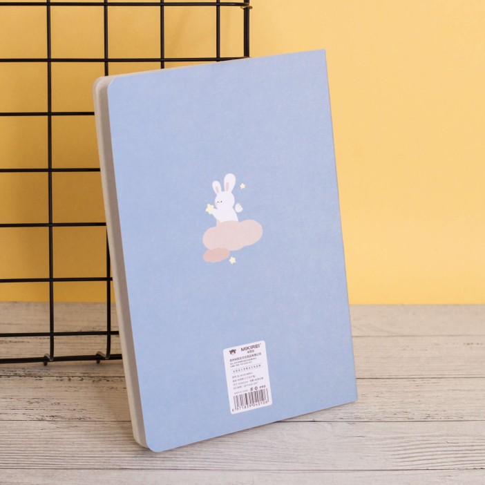 Тетрадь (A5) "Rabbit on the clouds", blue (14.5*21) 