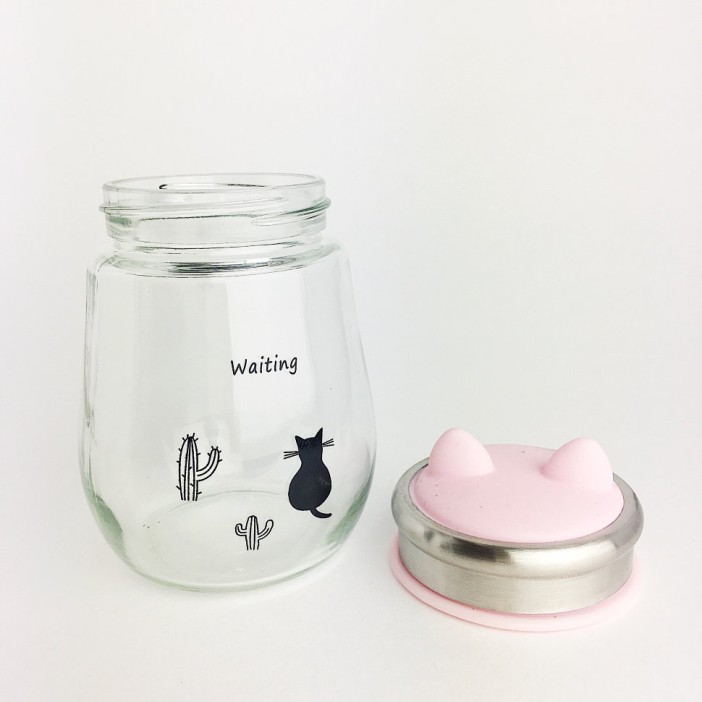 Бутылка "Cat things" pink 