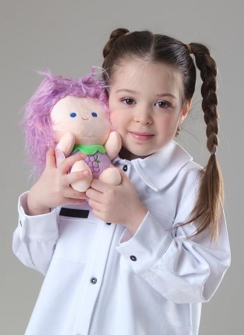 Мягкая игрушка &quot;Fruit babies&quot;, purple, 21 см 