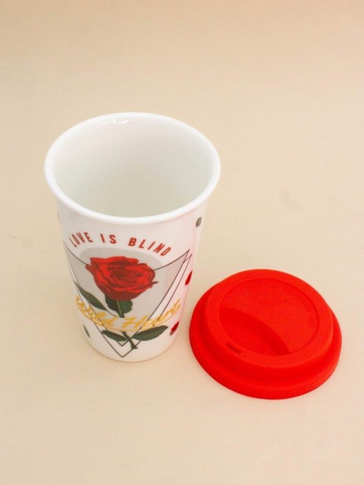 Стакан керамический «Ornament», red (400 ml) 