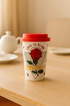 Стакан керамический «Ornament», red (400 ml)