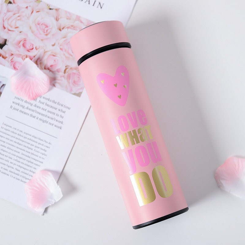 Термос "Love what you do", pink (400ml)