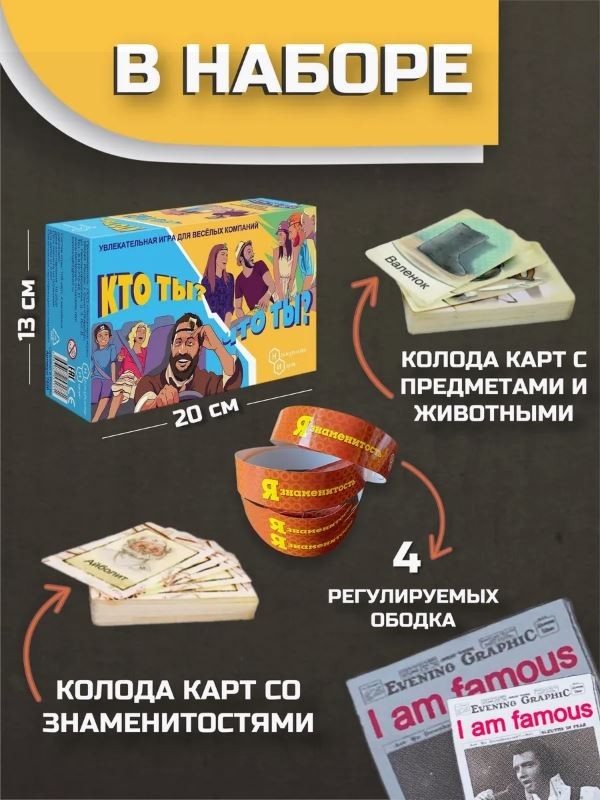 Игра настольная "Кто ты, что ты?", с карточками