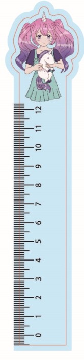 Линейка ЭКО из дерева iLikeGift Аниме "Девушка единорог" 