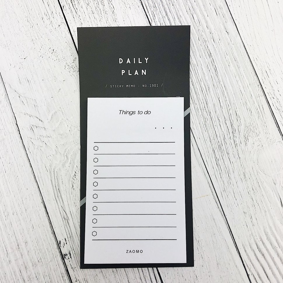 BLT12 Планнер стикер "Daily plan", black