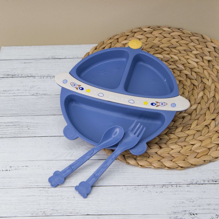 Тарелка &quot;Space&quot;, blue (ложка+вилка) 