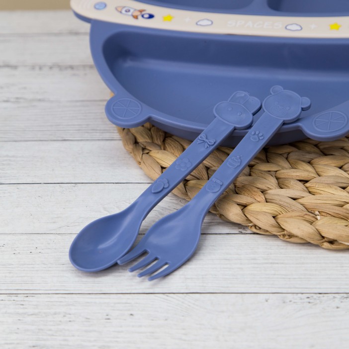 Тарелка &quot;Space&quot;, blue (ложка+вилка) 