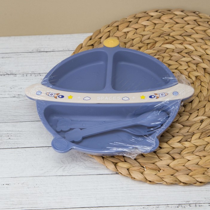 Тарелка &quot;Space&quot;, blue (ложка+вилка) 