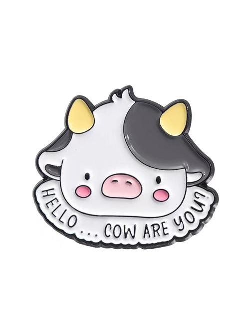 Значок металлический iLikeGift &quot;Hello, cow are you!&quot; 