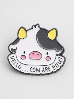 Значок металлический iLikeGift "Hello, cow are you!"
