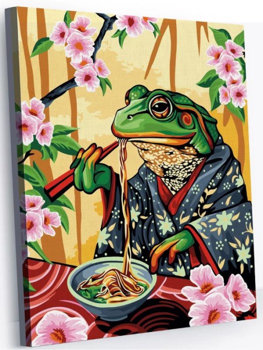 Картина по номерам 40*50 &quot;Госпожа лягушка&quot; (23 цвета) 