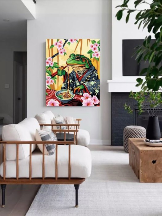 Картина по номерам 40*50 &quot;Госпожа лягушка&quot; (23 цвета) 