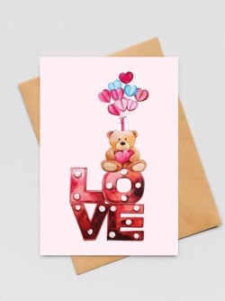 Набор открыток 5 шт. «Мишка. LOVE», 10*15 см