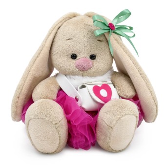Мягкая игрушка "Зайка Ми в меховом воротничке и юбочке (малыш)" (15 см)