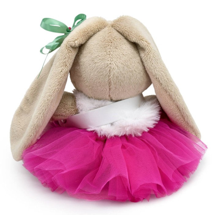 Мягкая игрушка &quot;Зайка Ми в меховом воротничке и юбочке (малыш)&quot; (15 см) 