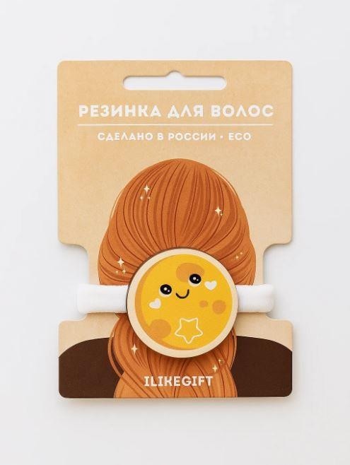 Резинка для волос ЭКО из дерева "СОЛНЦЕ"
