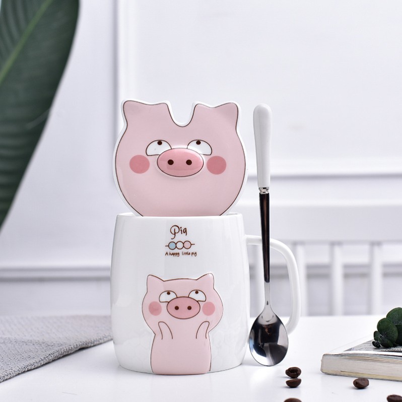 Кружка керамическая "Happy pig", mix