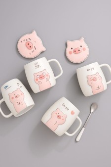 Кружка керамическая "Happy pig", mix