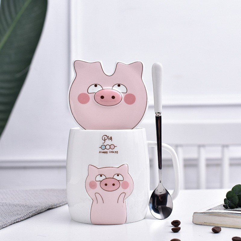 Кружка керамическая "Happy pig", mix