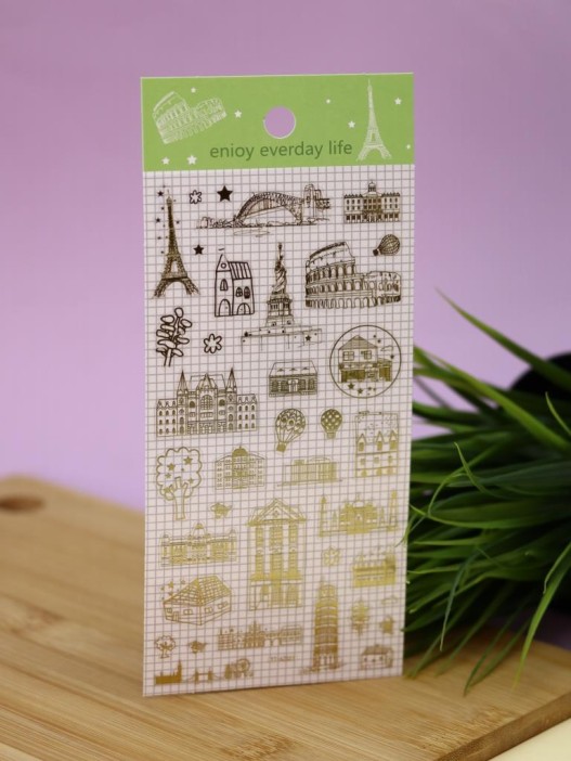 Наклейки &quot;Around the world&quot; (23,5*9 см) 