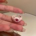 Кольцо акриловое GIRLY &quot;Pink cat&quot;, pink (d=1,7 см) 