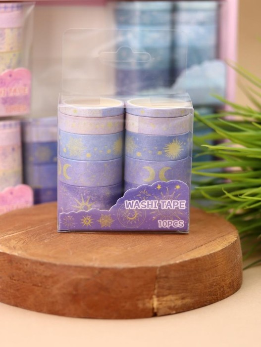 Набор декоративного скотча 10 шт. &quot;Night magic&quot;, blue, шоу-бокс 8 шт. 