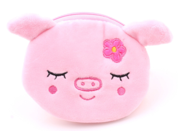 Кошелёк плюшевый &quot;Pig&quot;, pink (10*11 см) 