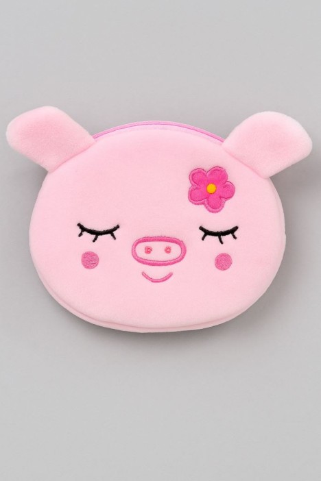 Кошелёк плюшевый &quot;Pig&quot;, pink (10*11 см) 