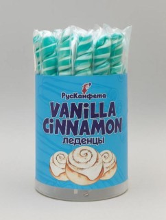 Леденцы-спирали &quot;Vinalla cinnamon&quot; (в тубусе - 25 шт.)