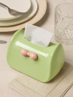 Салфетница «Glossy bow», green (21*12,5*12,5 см)