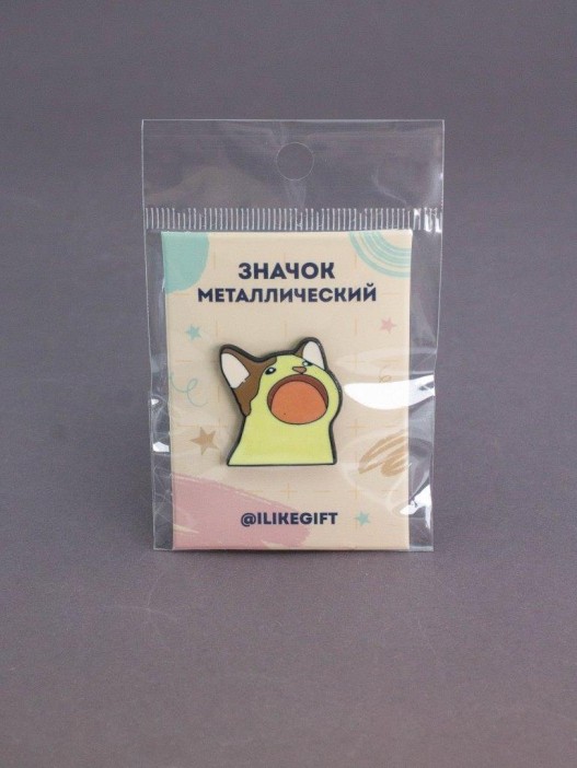 Значок металлический iLikeGift &quot;Meow&quot; 
