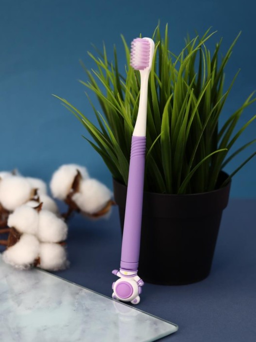 Зубная щётка для взрослых iLikeGift &quot;Cosmonaut smile&quot;, purple (21 см) 