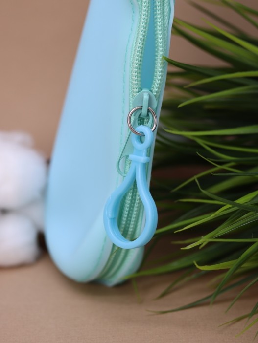 Пенал силиконовый "Тигровая лапа", синий. 