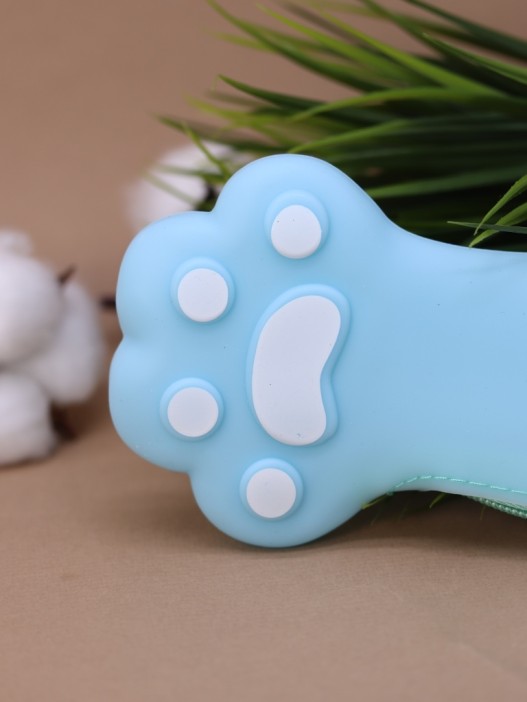 Пенал силиконовый "Тигровая лапа", синий. 