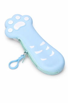 Пенал силиконовый "Тигровая лапа", синий.