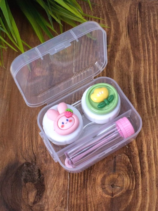 Контейнер для линз &quot;Bright friends&quot;, pink bunny 