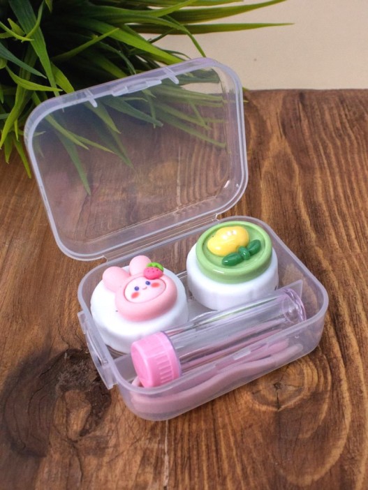 Контейнер для линз &quot;Bright friends&quot;, pink bunny 