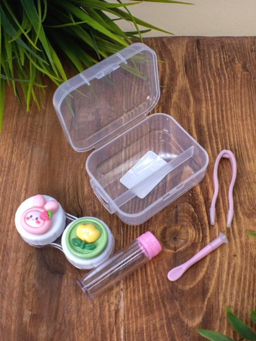 Контейнер для линз &quot;Bright friends&quot;, pink bunny 