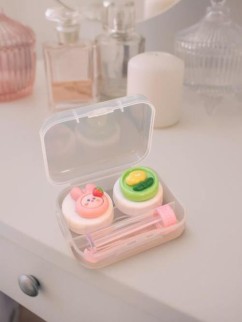 Контейнер для линз &quot;Bright friends&quot;, pink bunny