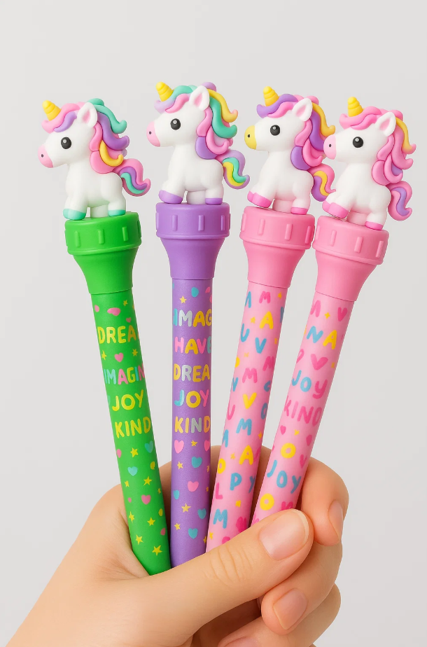 Ручка с поворотным механизмом "Разноцветный единорог", микс