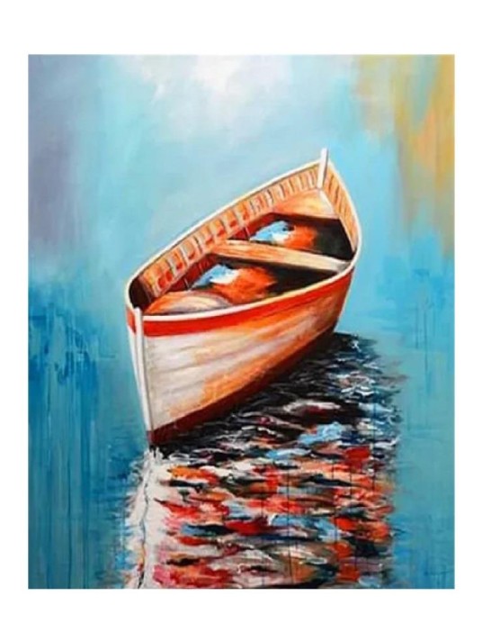 Алмазная мозаика без подрамника &quot;Лодка&quot;, 15х20 см 