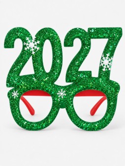 Очки карнавальные iLikeGift "2027", зелёные
