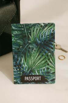 ОБЛОЖКА ДЛЯ ПАСПОРТА из искусственной кожи Leaves, плотность 800 мкм